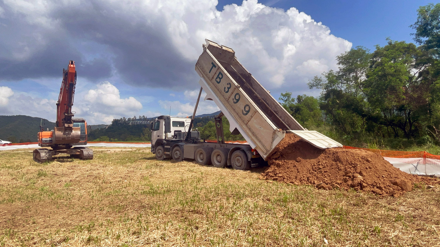 First batch of soil delivery